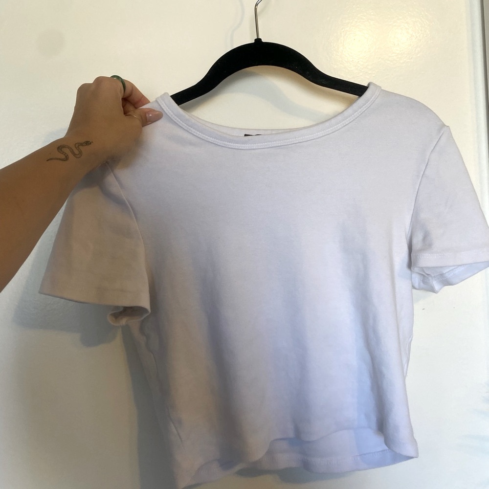 Zara White Boxy T shirt size L